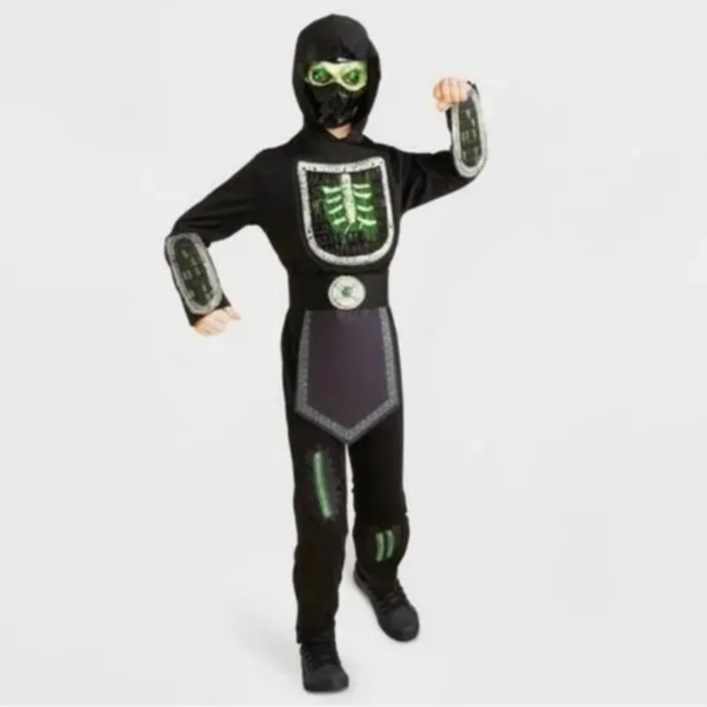 NWT Hyde & Eek! Boutique Kid's Light Up Phantom Ninja Halloween Costume Cosplay